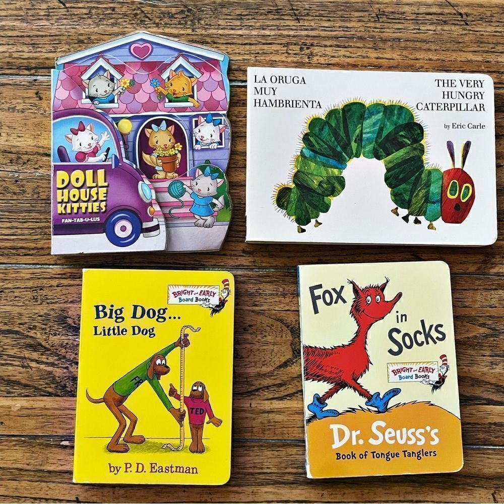 Lot of 4 Early Readers Toddler/ Preschool Board Books Dr Seuss and Others